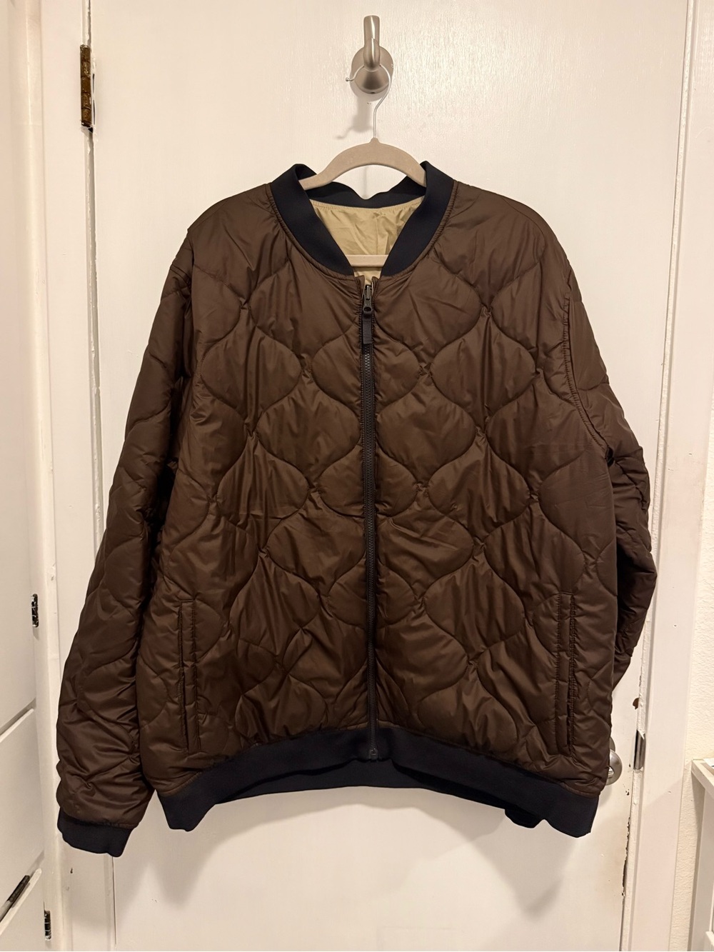 Under Armour ColdGear Loose Reversible Bomber Jacket. Brown, size 3XL